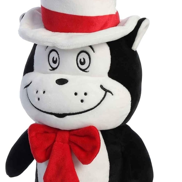 Dr. Seuss Cat in the Hat Stuffed Animal - Black, White, and Red - Picture 1 of 10